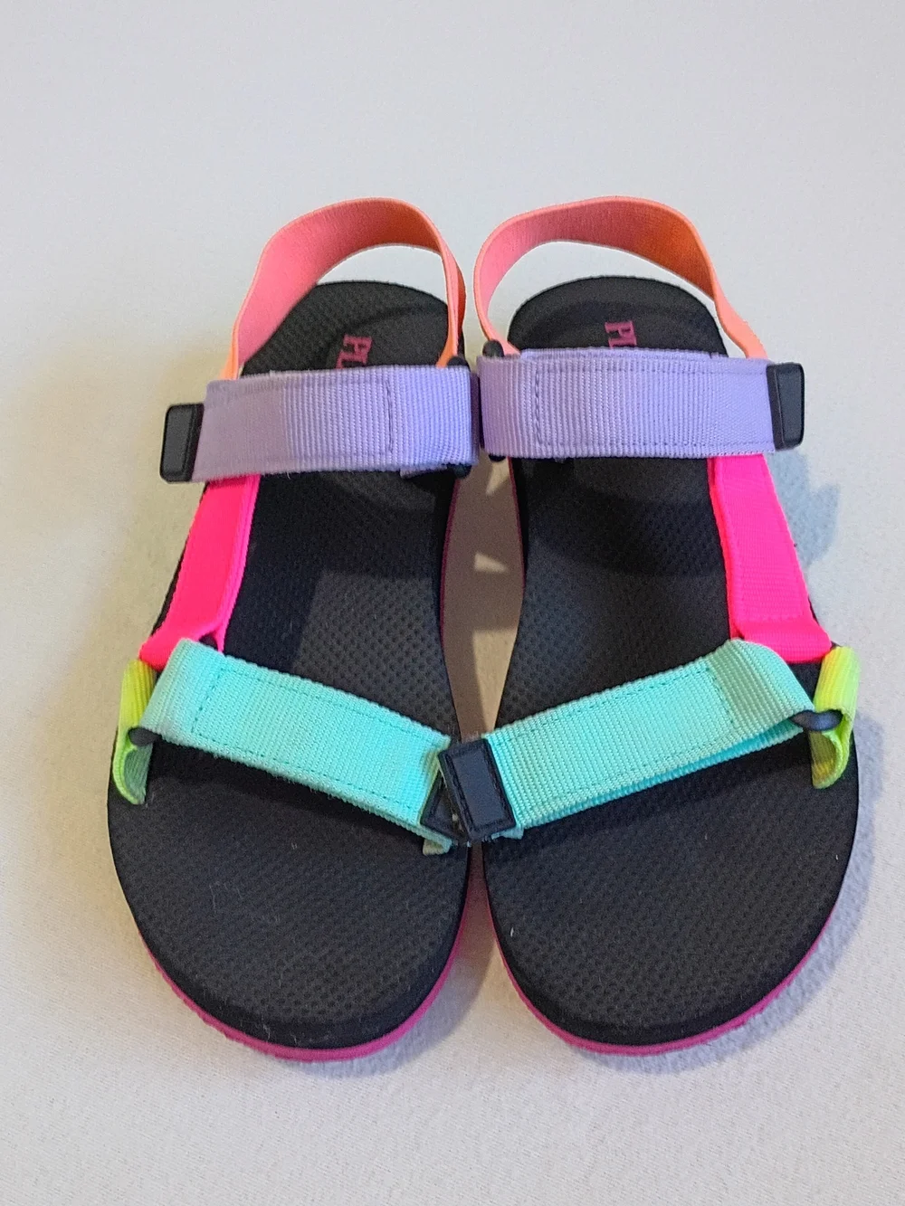 The Children's Place Girls Colorblock Webbed Sandals Size 11/12